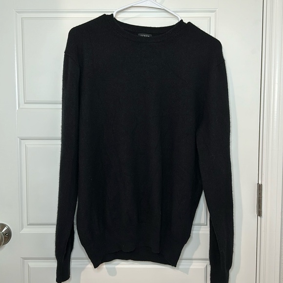 J. Crew The Boyfriend Sweater 100% Cashmere Black Good Cashmere Certified NWOT - Picture 2 of 10